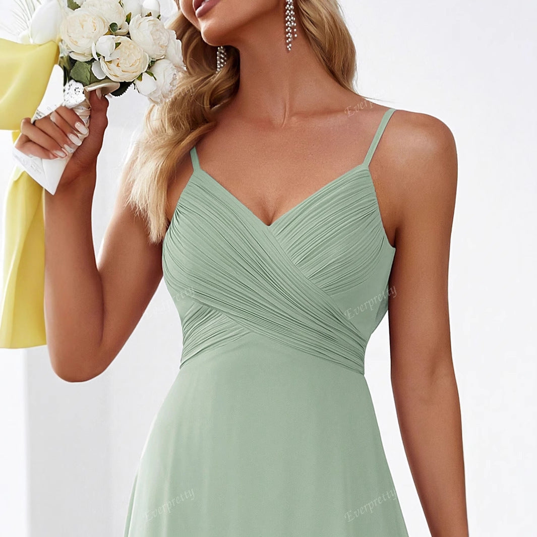 Dress Front Collar Pleated Texture Design