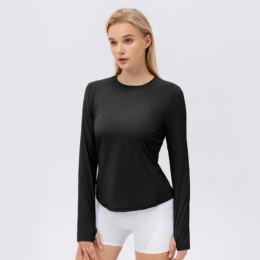 Women's Ice Silk Sun Protection Sports Long Sleeve Running Fitness