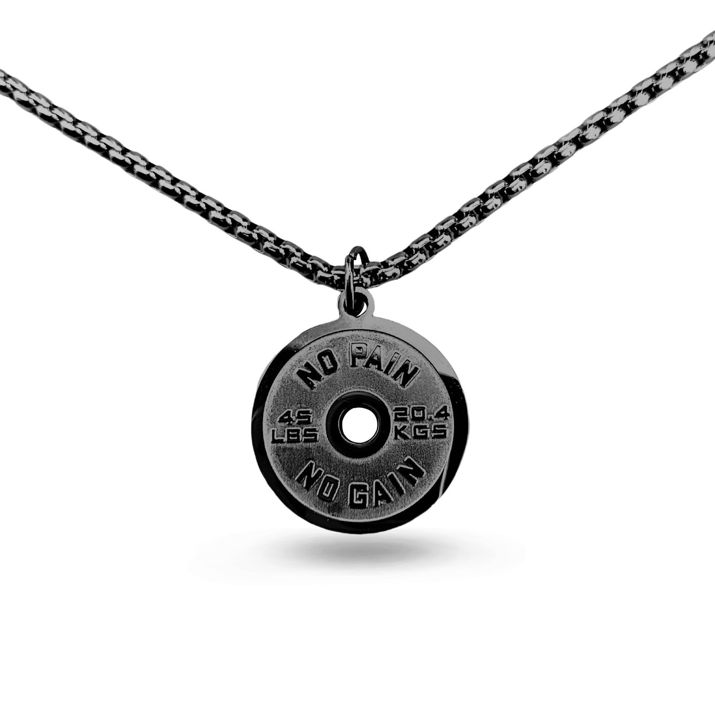 European And American Trends Sports Fitness Stainless Steel Barbell Disk Necklace
