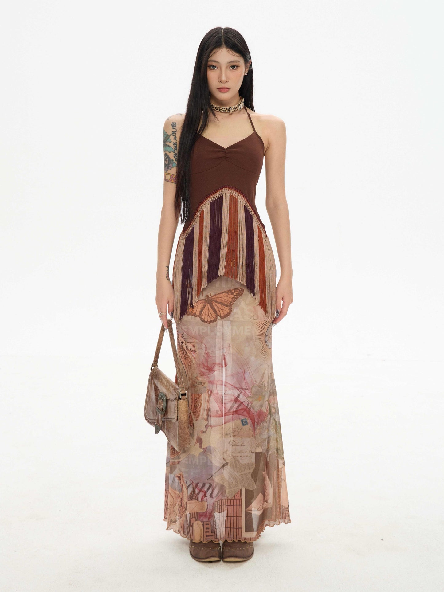 Printing Skirt Women's Summer Fishtail Length Skirt