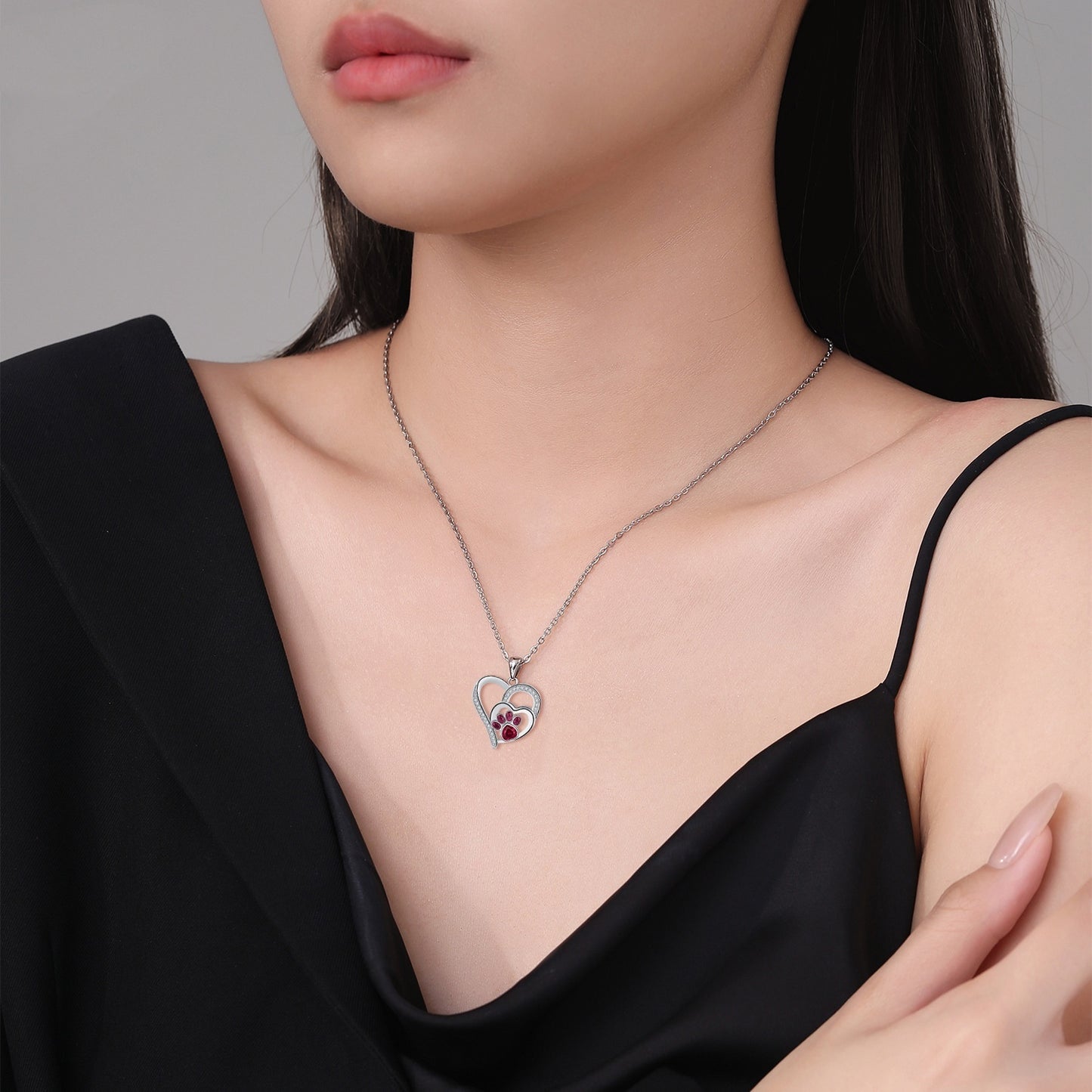 Women's Fashion Love Paw Print Necklace