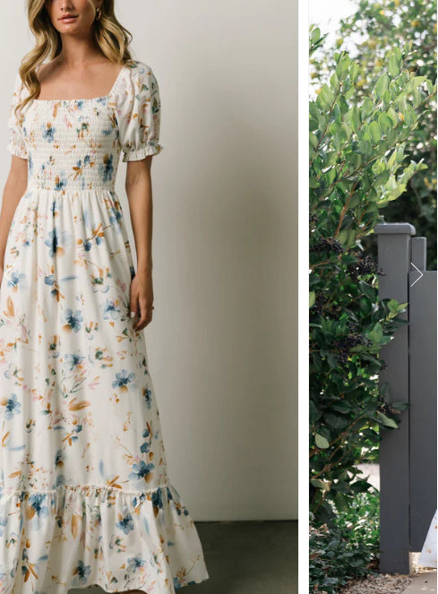 Capri Smoked Maxi Dress Polyester Fiber