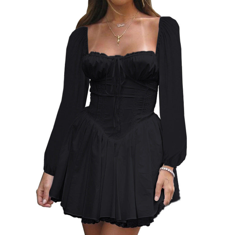 Women's Elegant Sexy Low-cut Waist Strap Dress