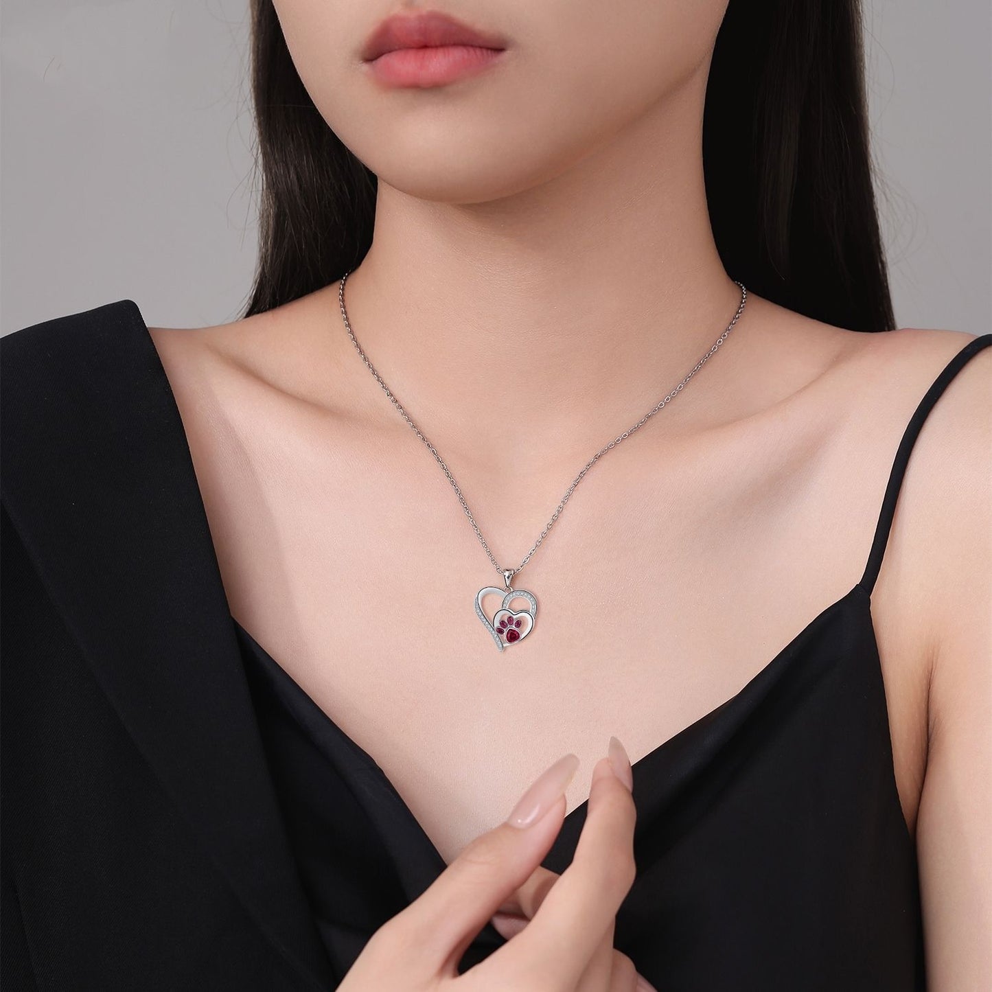 Women's Fashion Love Paw Print Necklace