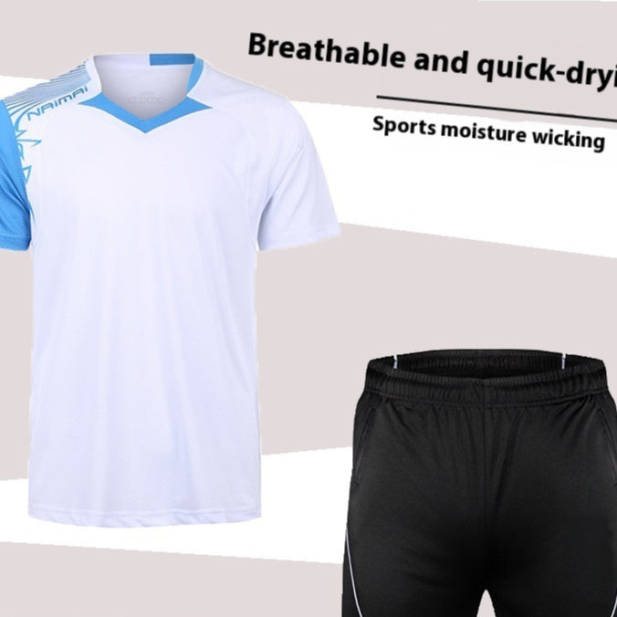 Badminton Suit Set Summer Short Sleeved Top Men's And Women's Lapel