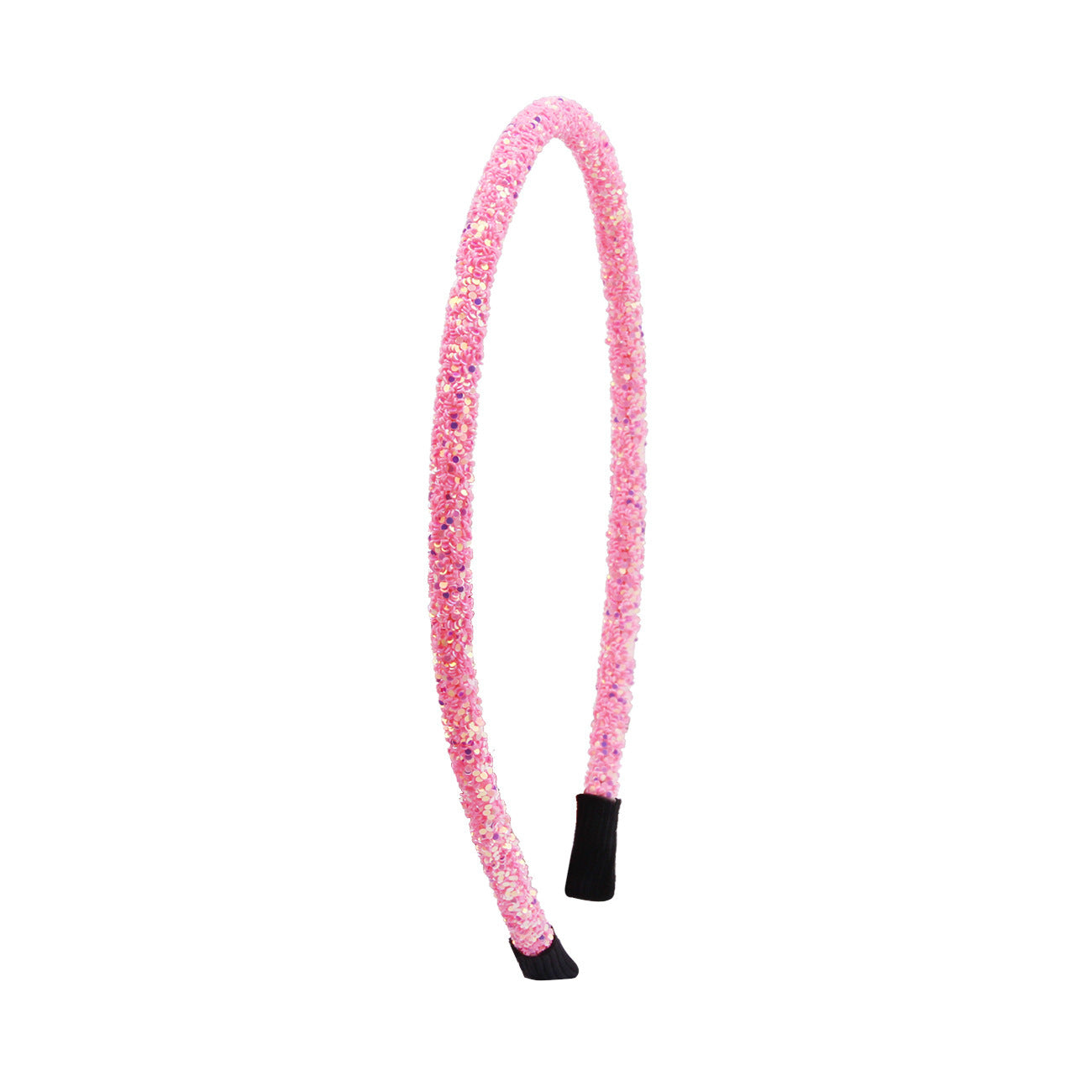 Women's 5mm Onion Powder Color Sequin Bundle Hairpin Hair Hoop