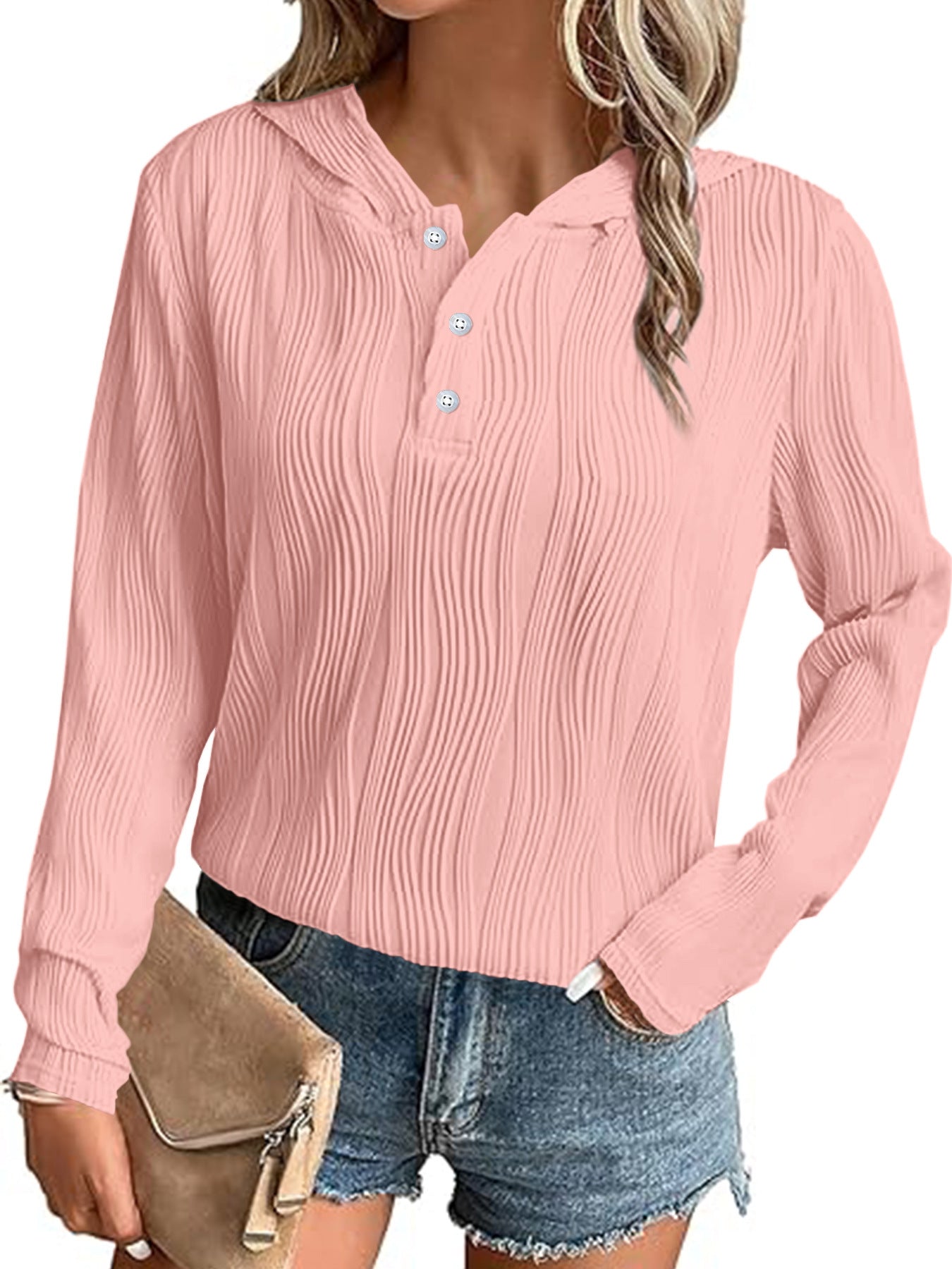 Hooded Sweater Coat Women's Casual Off-shoulder Top