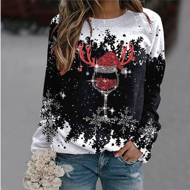 Casual Women's Animal Round Neck Print T-shirt