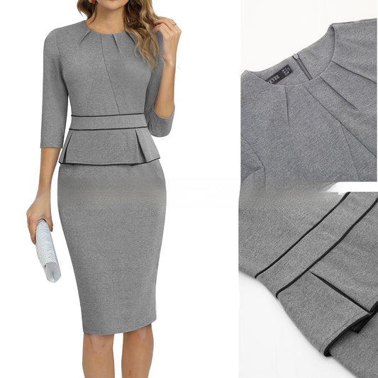 European And American Women's Clothing Slim Fit Slimming Dress