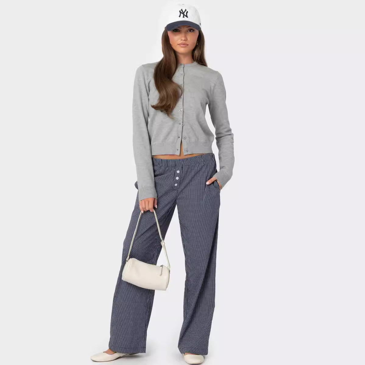 Autumn And Winter Women's Clothing Solid Color Buttons Cardigan Long Sleeve