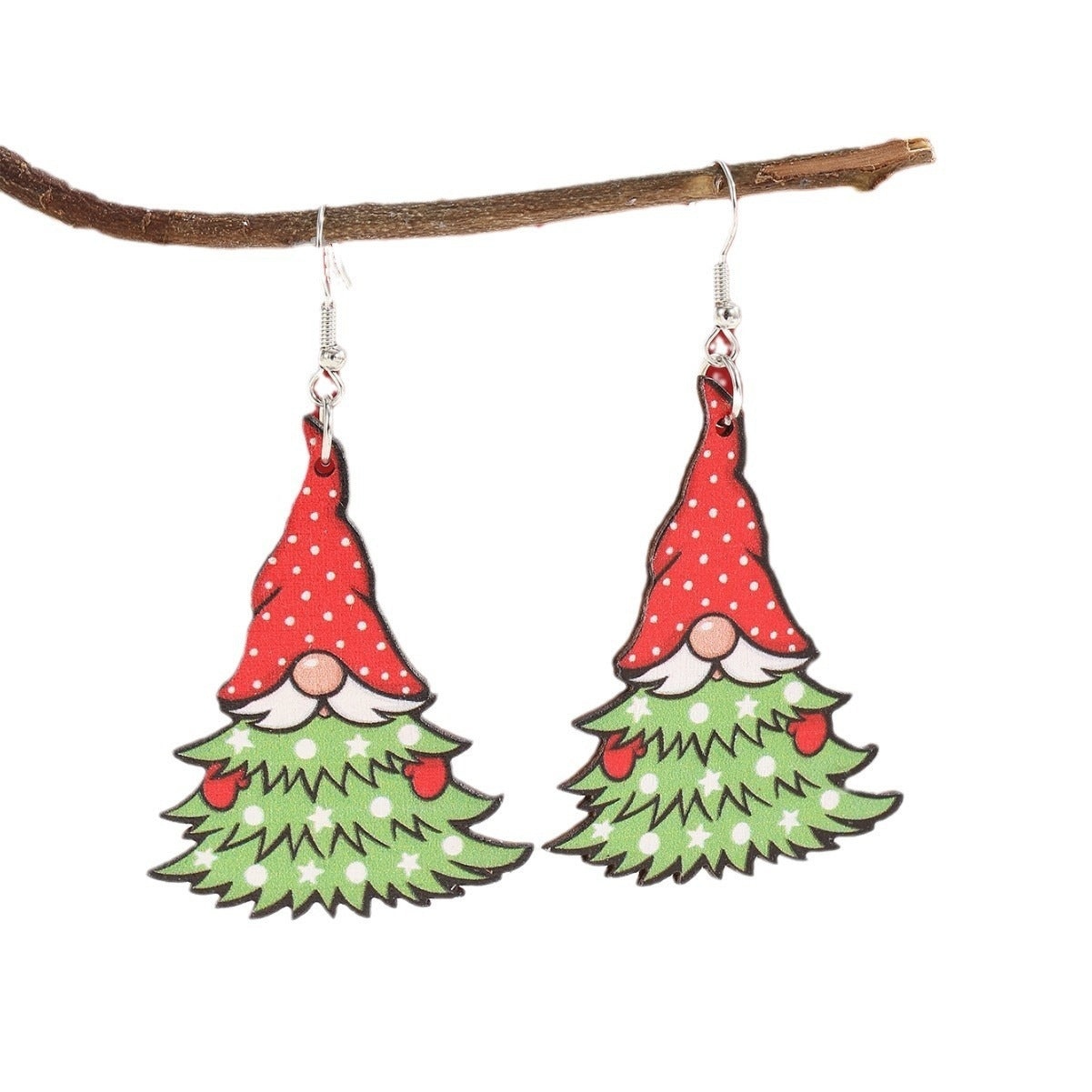 Women's All-match Creative Christmas Wooden Earrings