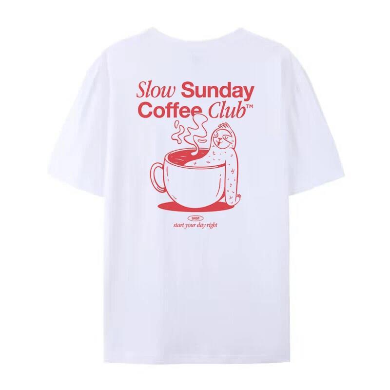 Vintage Coffee Club Short Sleeve Hippie Lady Cute