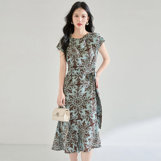 New French Style Temperament Floral Print Dress