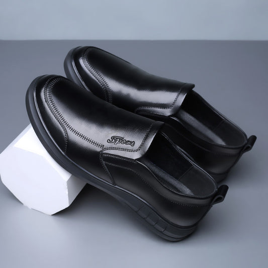Men's Soft Leather Soft Bottom Non-slip Casual Leather Shoes
