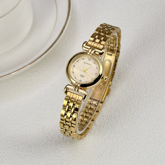 High-grade Golden Women's Watch Steel Belt Antique Style