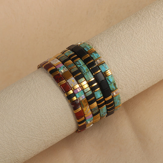 European And American Fashion Pull Beads Beaded Bracelet