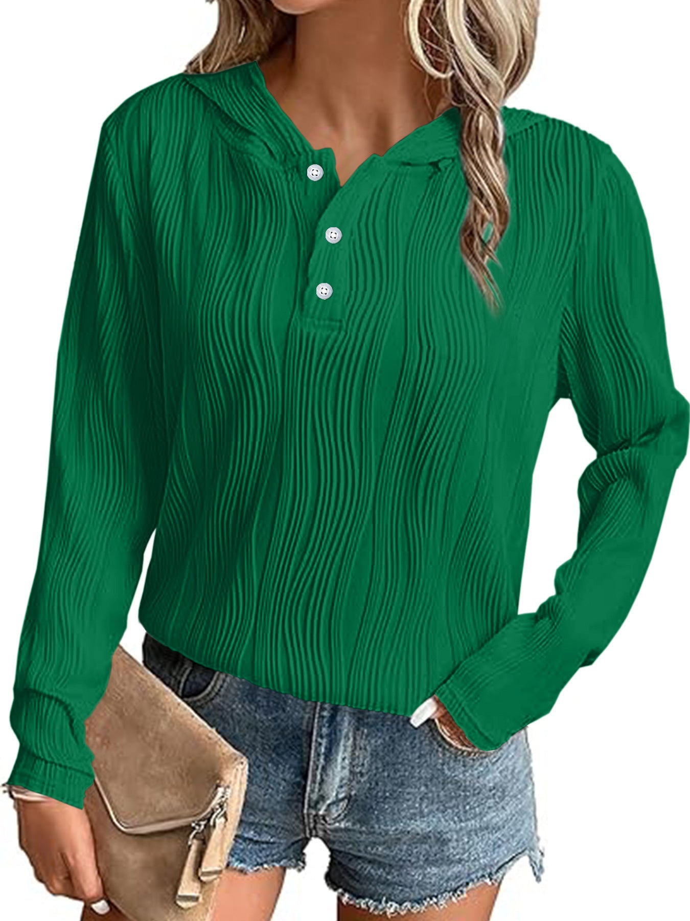 Hooded Sweater Coat Women's Casual Off-shoulder Top