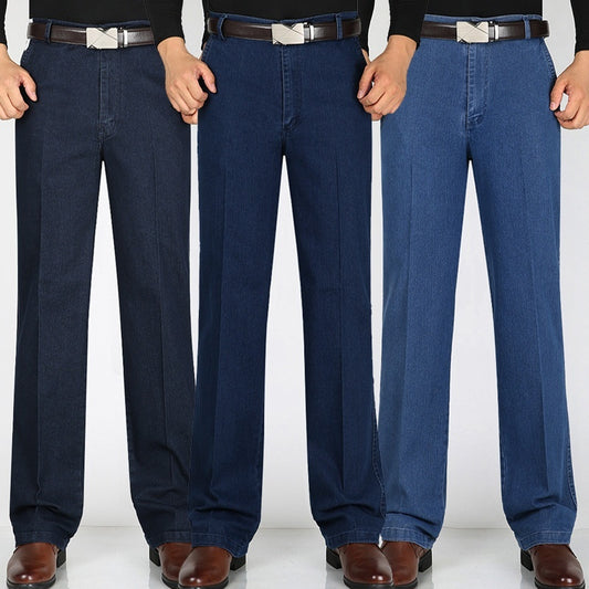 Men's Jeans High Waist Loose Casual Denim Trousers Denim Trousers