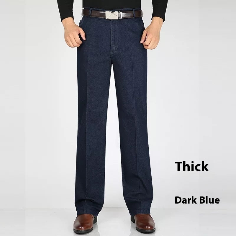 Men's Jeans High Waist Loose Casual Denim Trousers Denim Trousers