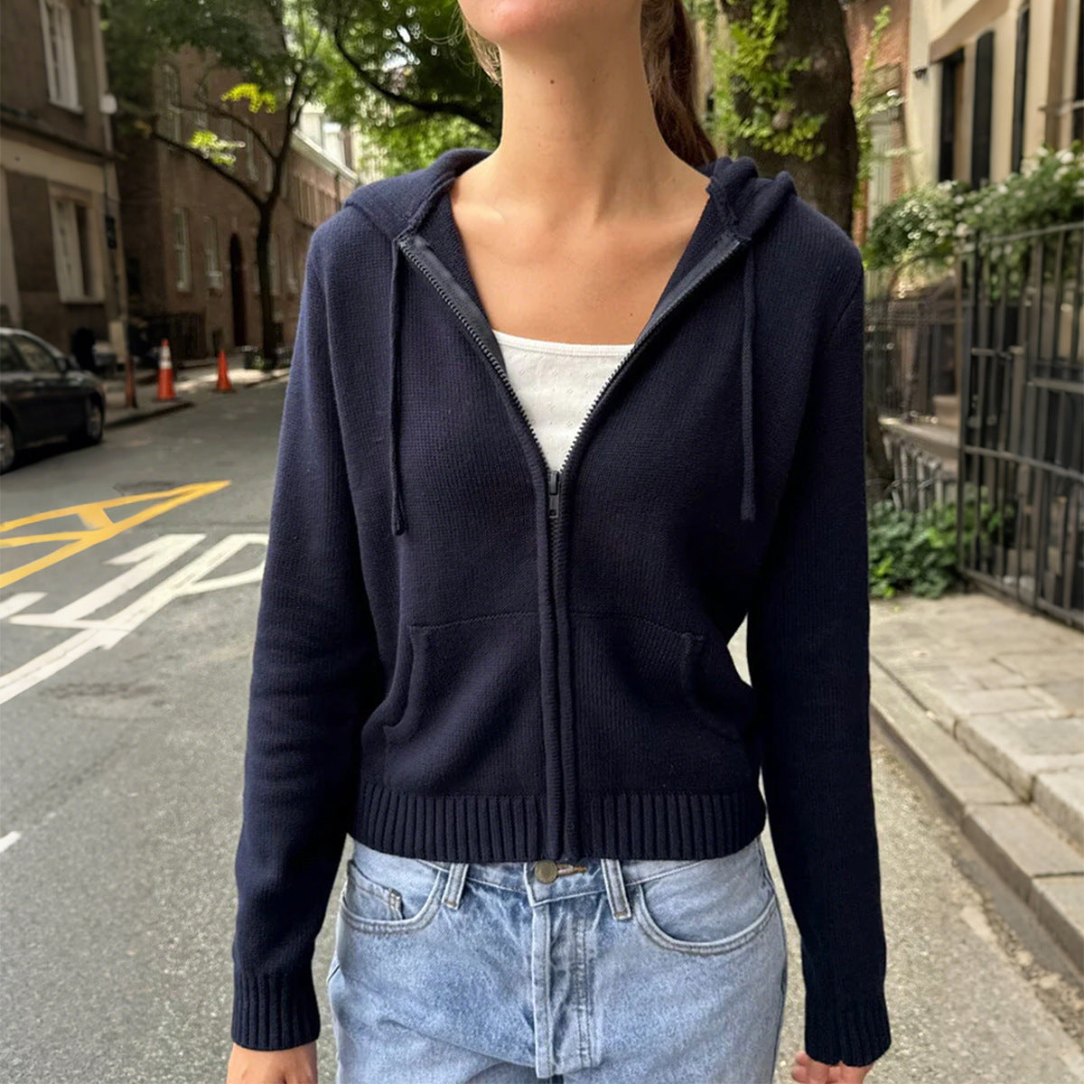 Minimalist Long Sleeve Solid Color Coat Woolen Women's Clothing