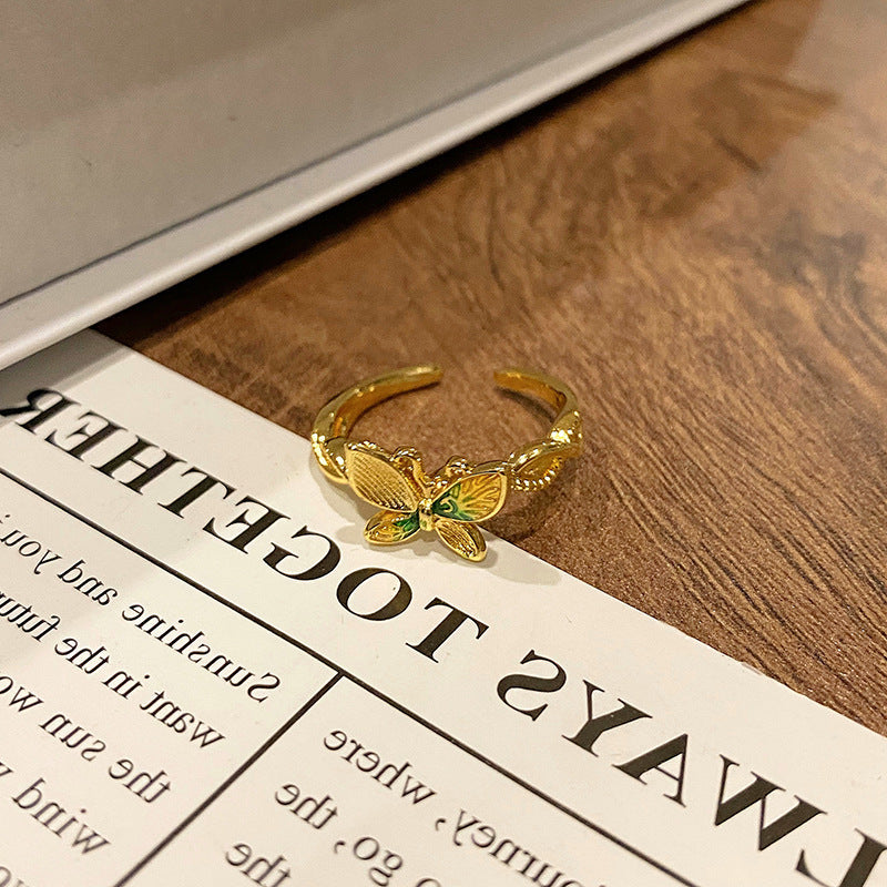 Creative New Chinese Butterfly Women's Ring