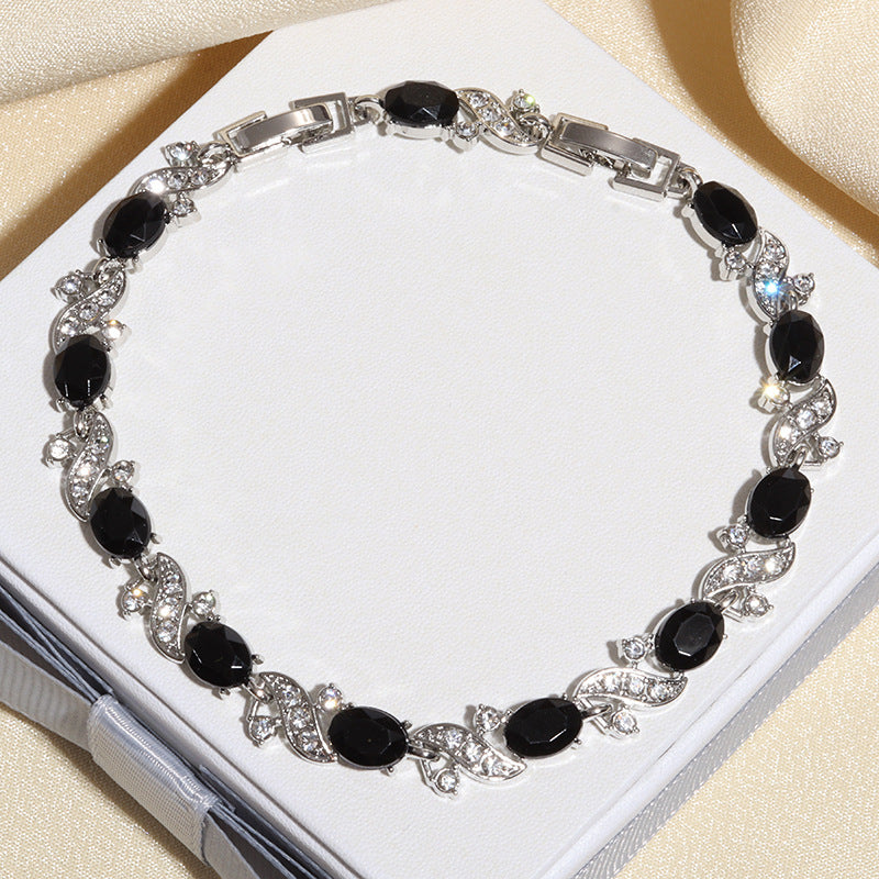 Rainbow Color Cross-shaped Jewelry Zircon Bracelet