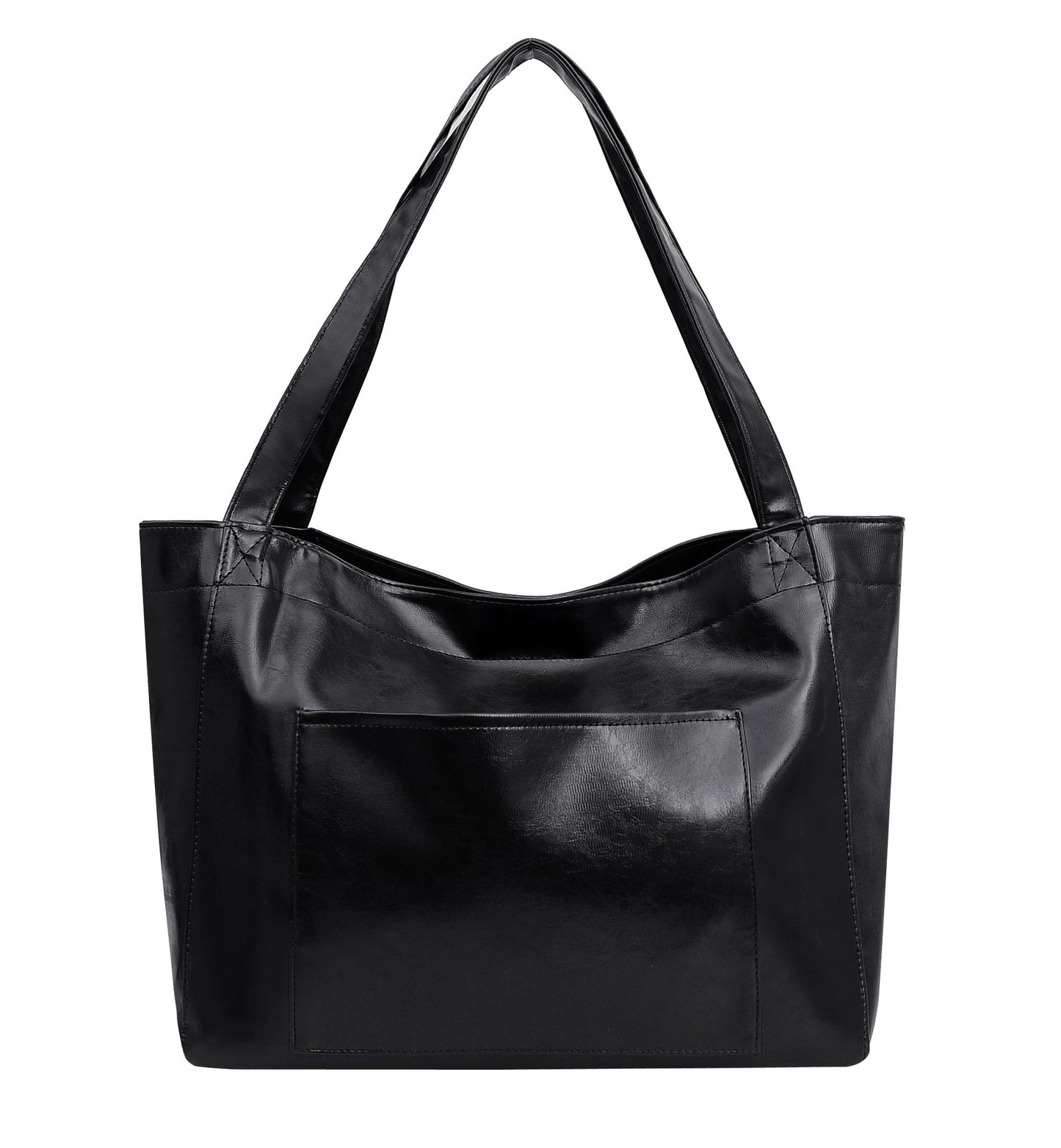 Soft Leather Retro Oil Waxed Leather Large Capacity Shoulder Bag