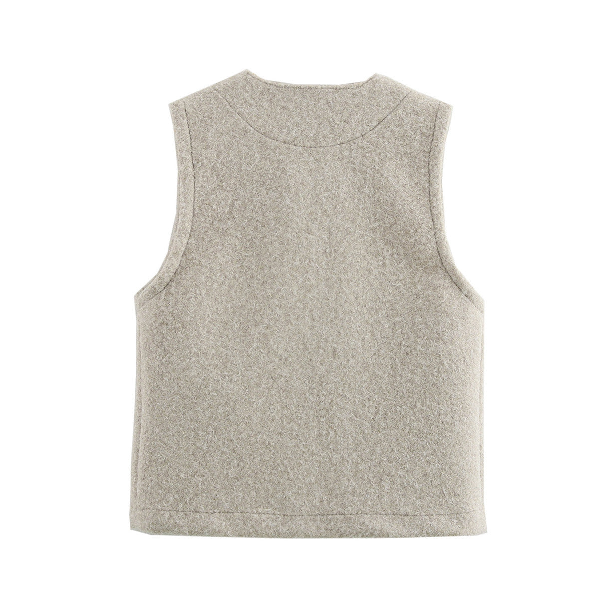 European And American Autumn And Winter New Wool Quality Bowknot Decoration Vest Coat Women's Clothing