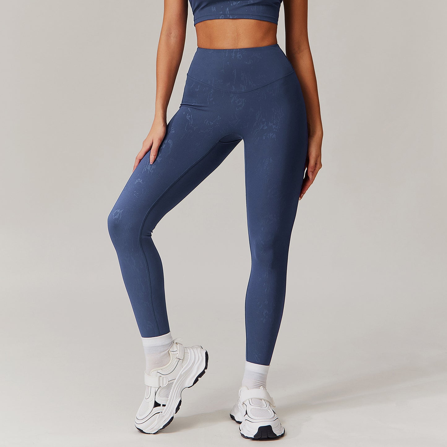 High Waist Bronzing Casual Yoga Pants Women's Running Quick-drying Nude Feel