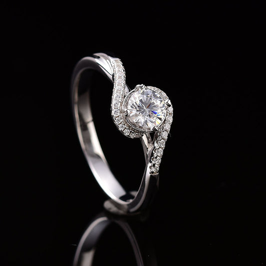 Synthetic Moissanite Angel Eyes Women's Ring