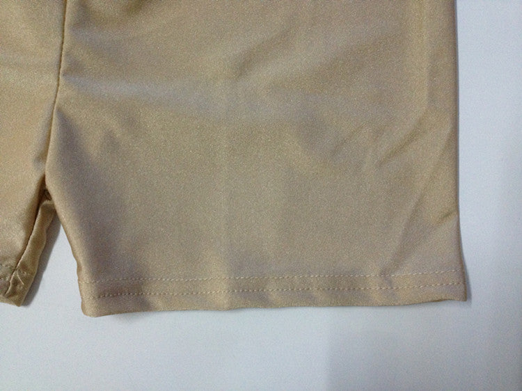 Simple Flat-top Anti-glare Stretch Solid Color Safety Pants