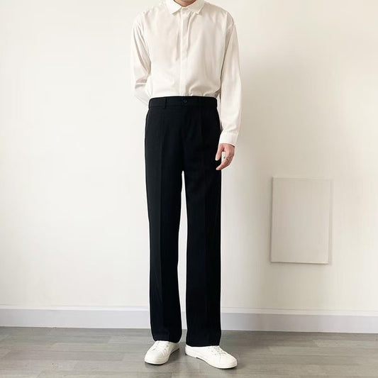 Trendy Ins Draping Design Wide-leg Pants