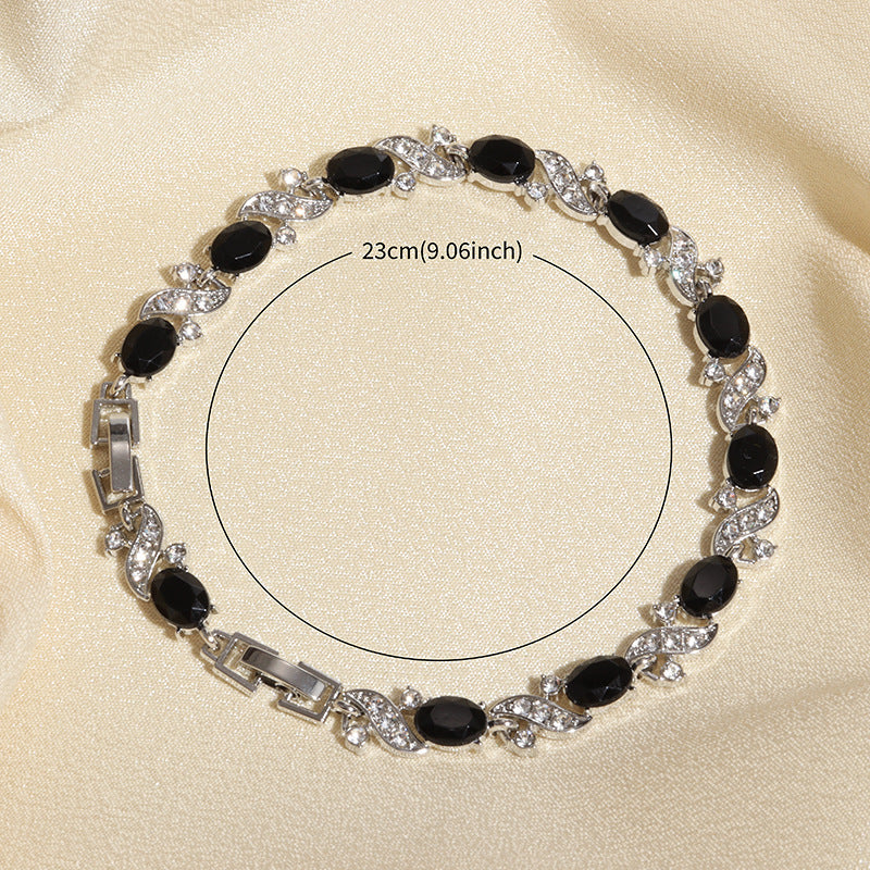 Rainbow Color Cross-shaped Jewelry Zircon Bracelet
