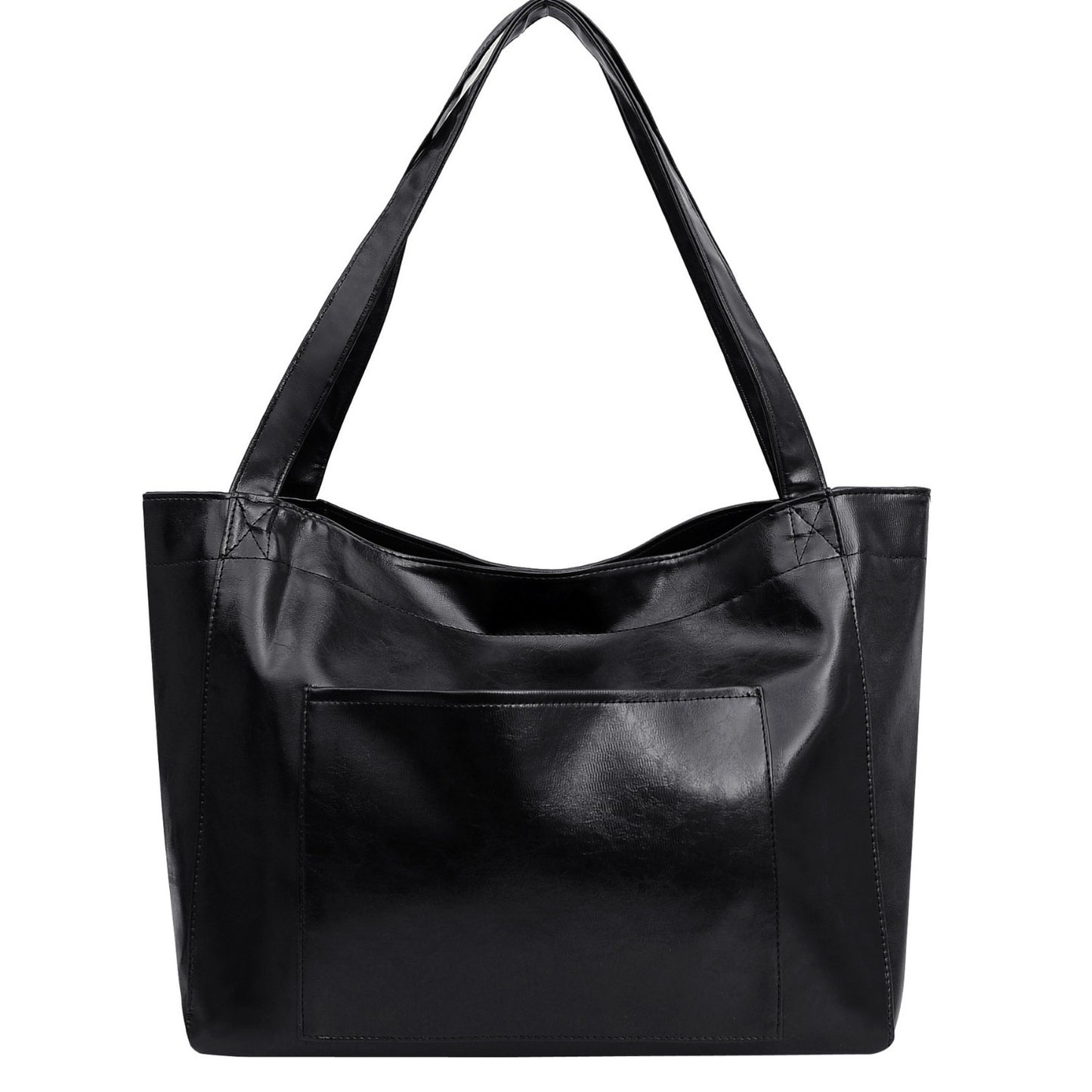 Soft Leather Retro Oil Waxed Leather Large Capacity Shoulder Bag
