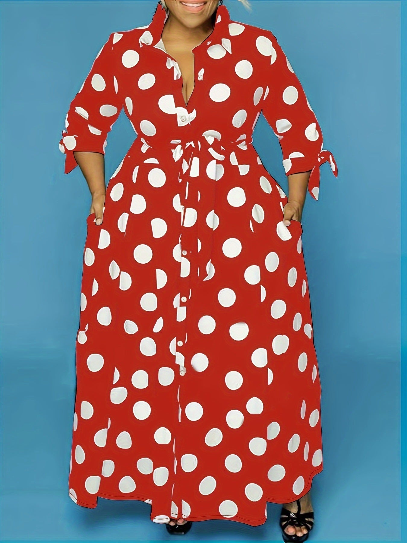 Women's Fashion Personality Dotted Prints Dress