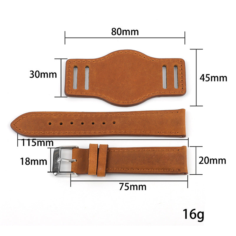 First Layer Cowhide Base Support Tray Strap