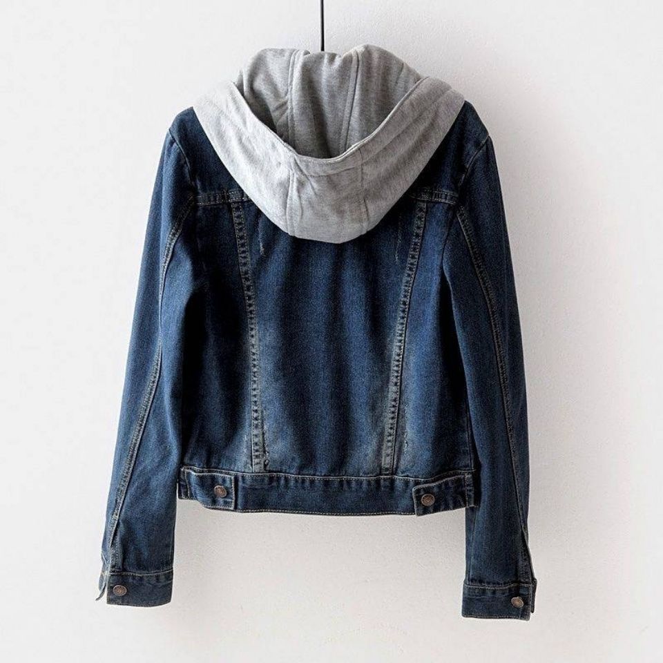 Slim Fit Hooded Jacket Versatile Student Top