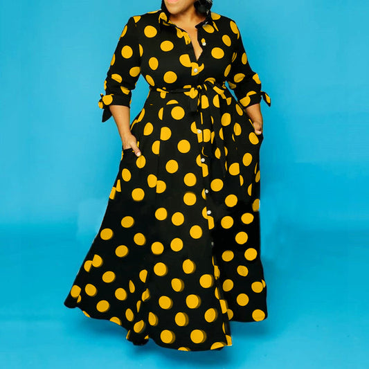 Women's Fashion Personality Dotted Prints Dress