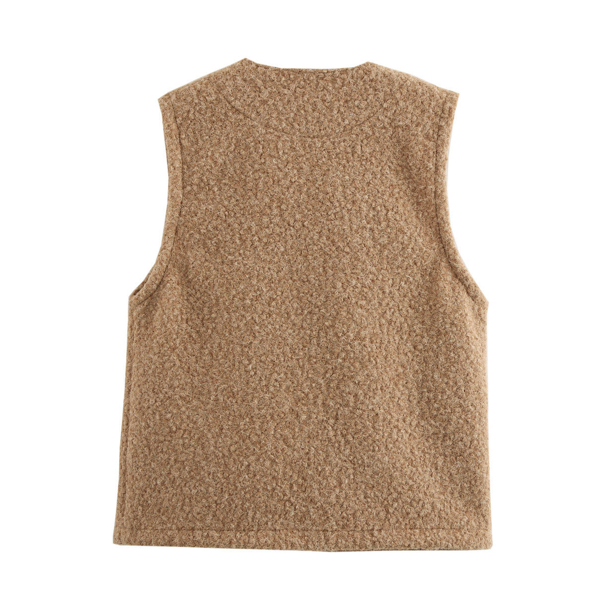 European And American Autumn And Winter New Wool Quality Bowknot Decoration Vest Coat Women's Clothing