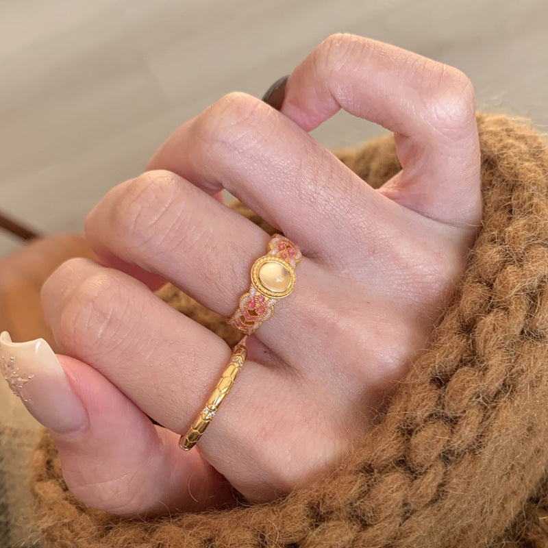Escape Crystal Enamel Ring Women's New Opening