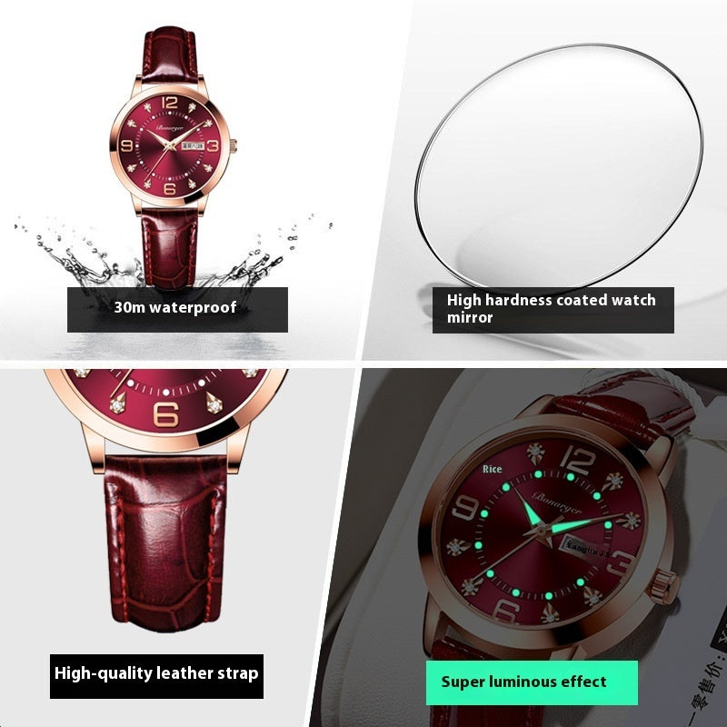 Niche High Sense Waterproof Luminous Quartz Watch