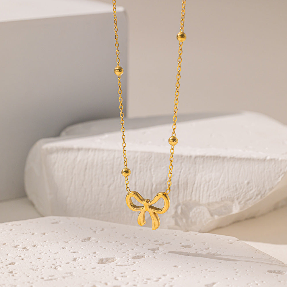 European And American Fashion Minority Design Bow Necklace For Women