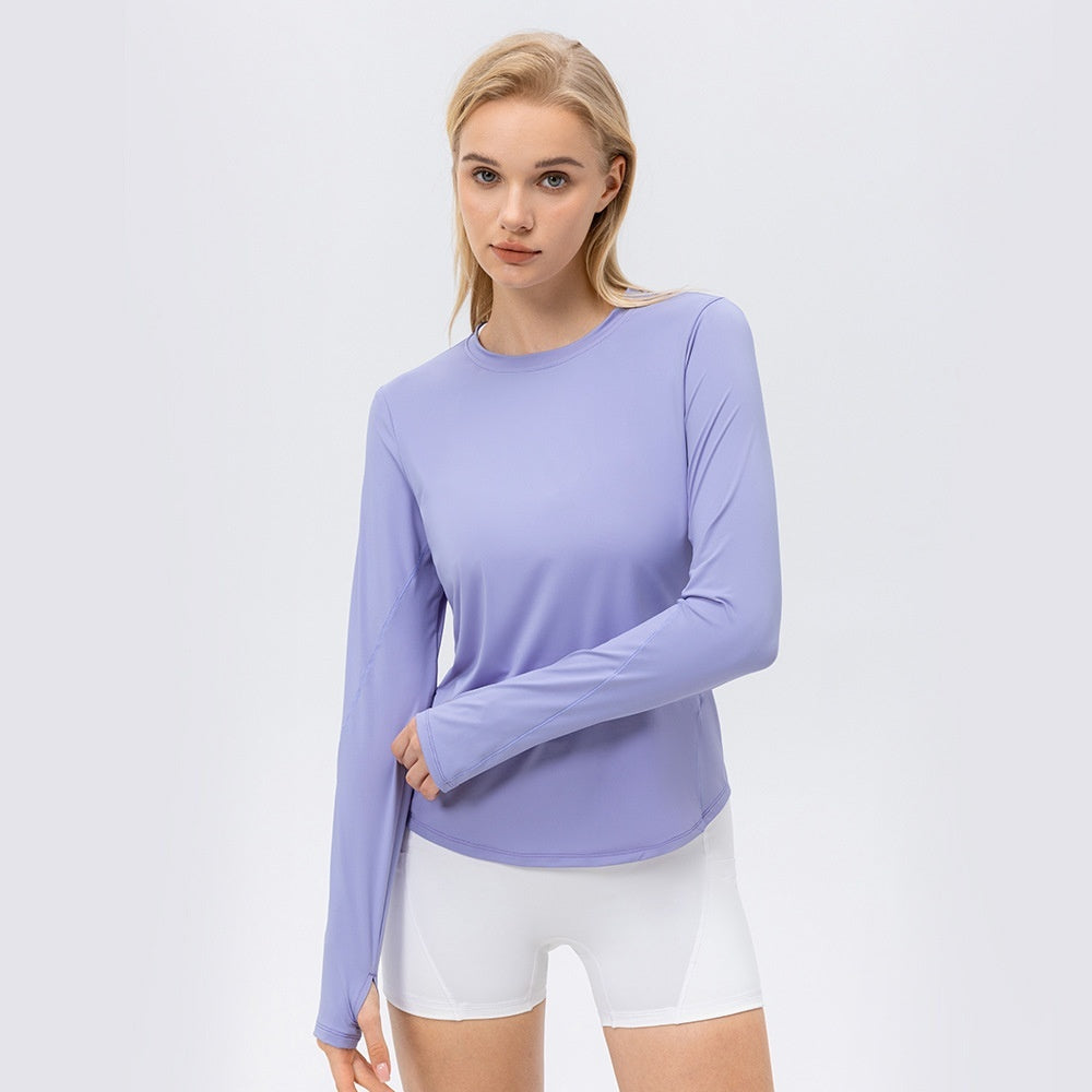Women's Ice Silk Sun Protection Sports Long Sleeve Running Fitness