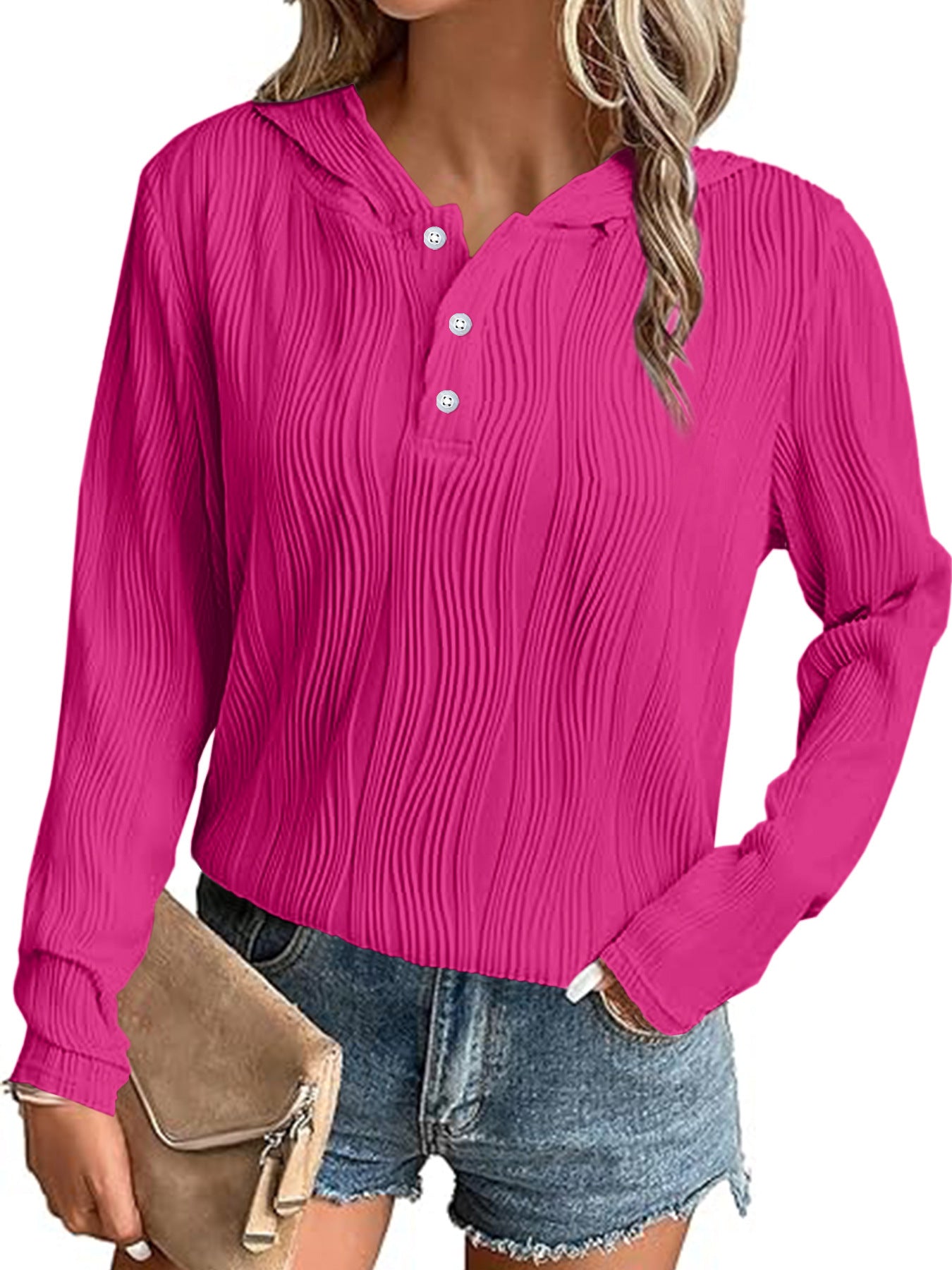 Hooded Sweater Coat Women's Casual Off-shoulder Top